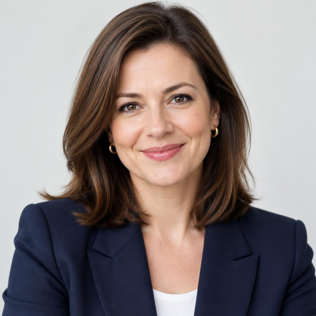 Portrait of a smiling woman editor