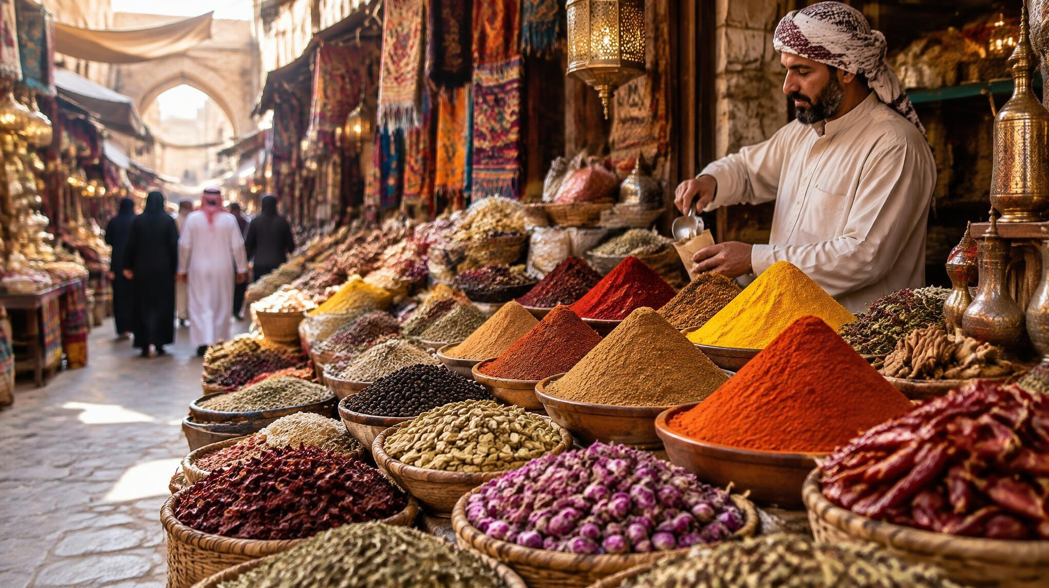 middle eastern bazaar spices