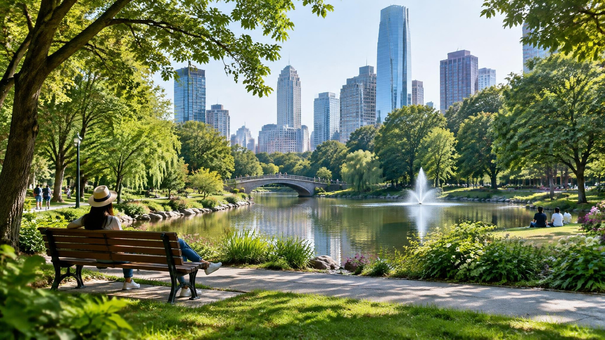 peaceful city park