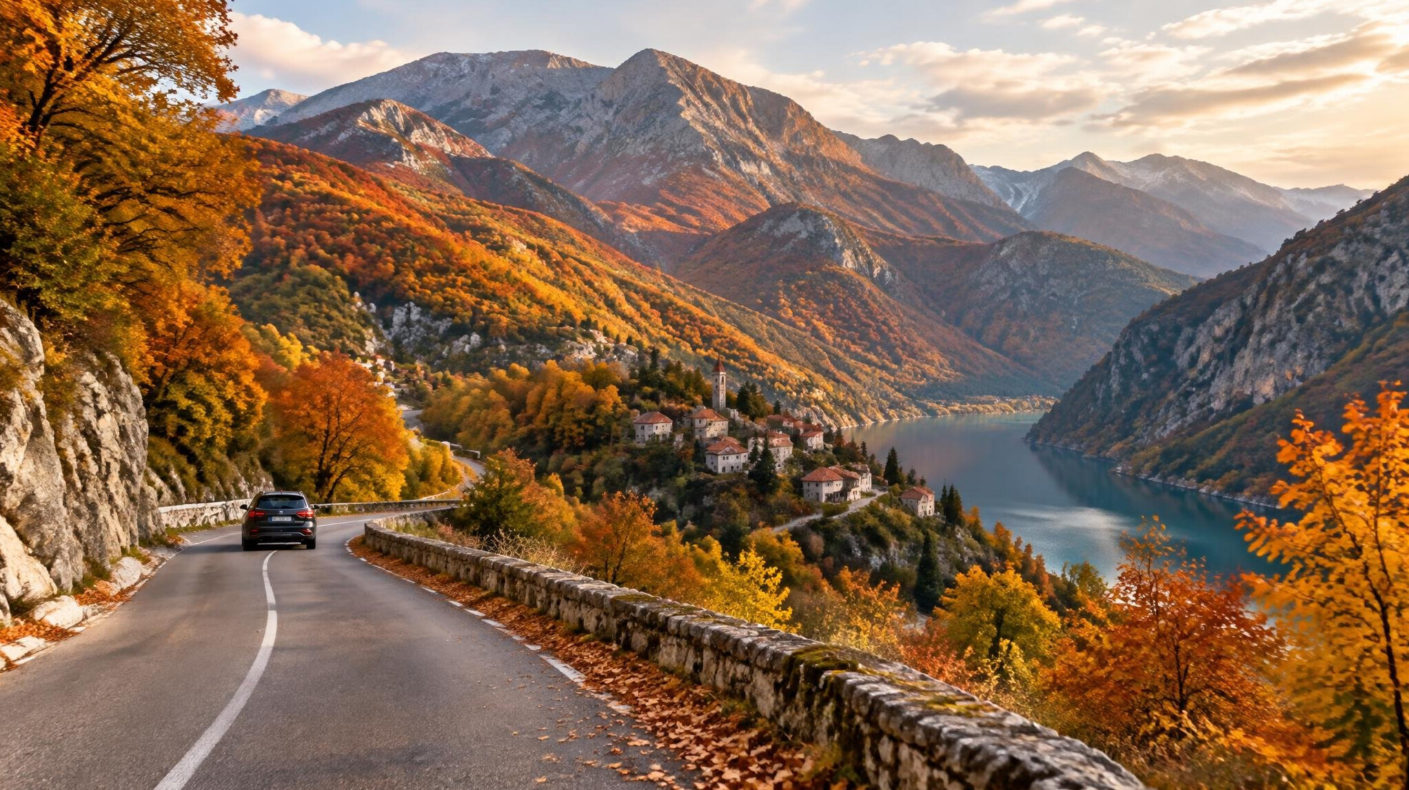 balkans autumn landscape