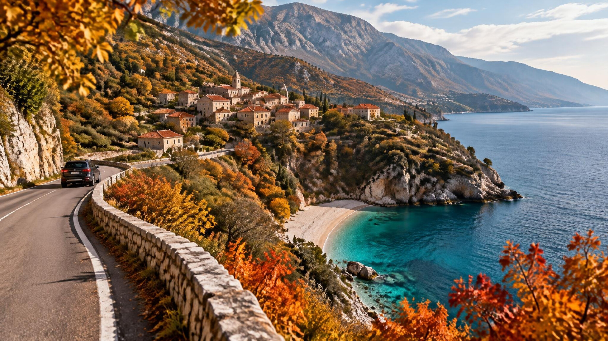 albanian riviera autumn