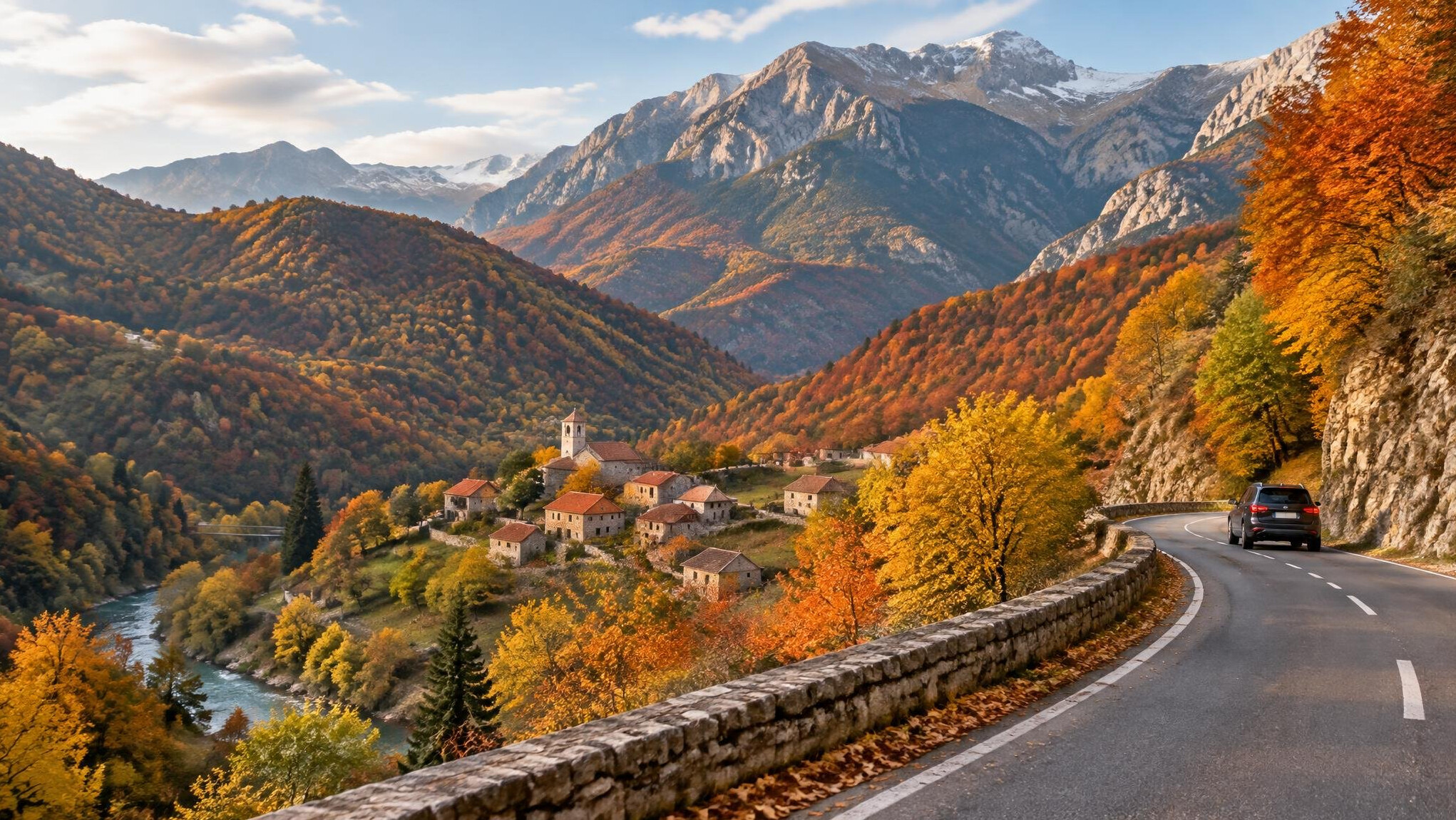 autumn balkan mountains landscape